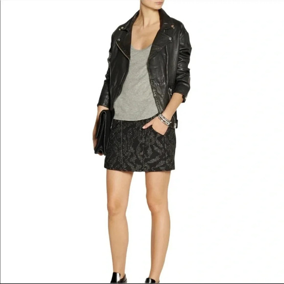 Maje embroidered metallic mini skirt - Picture 2 of 10